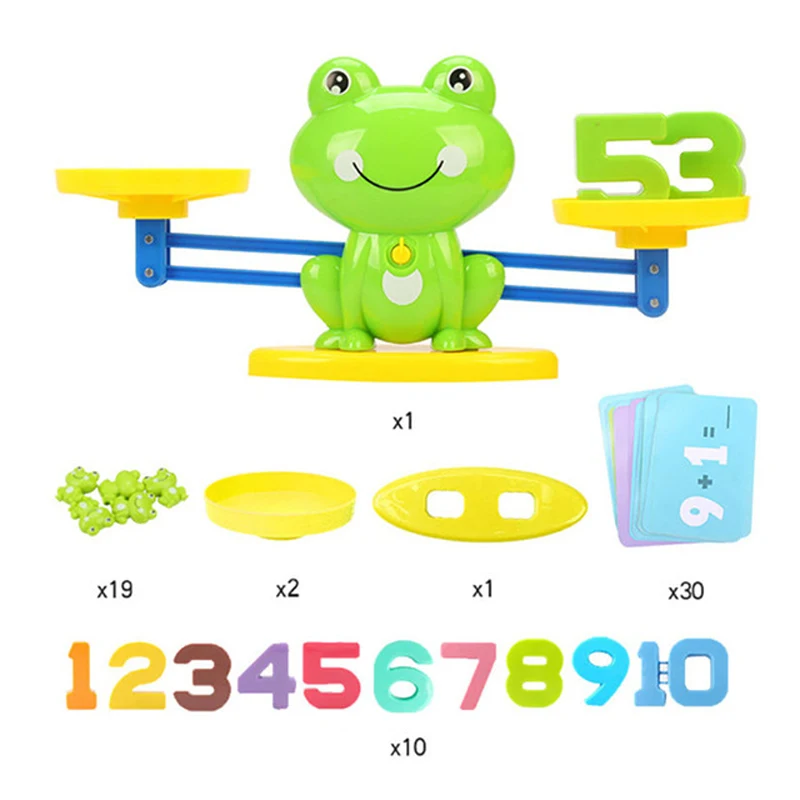 Montessori Math Match Game Balance échelle pour enfants Kid Educational Number Toy 