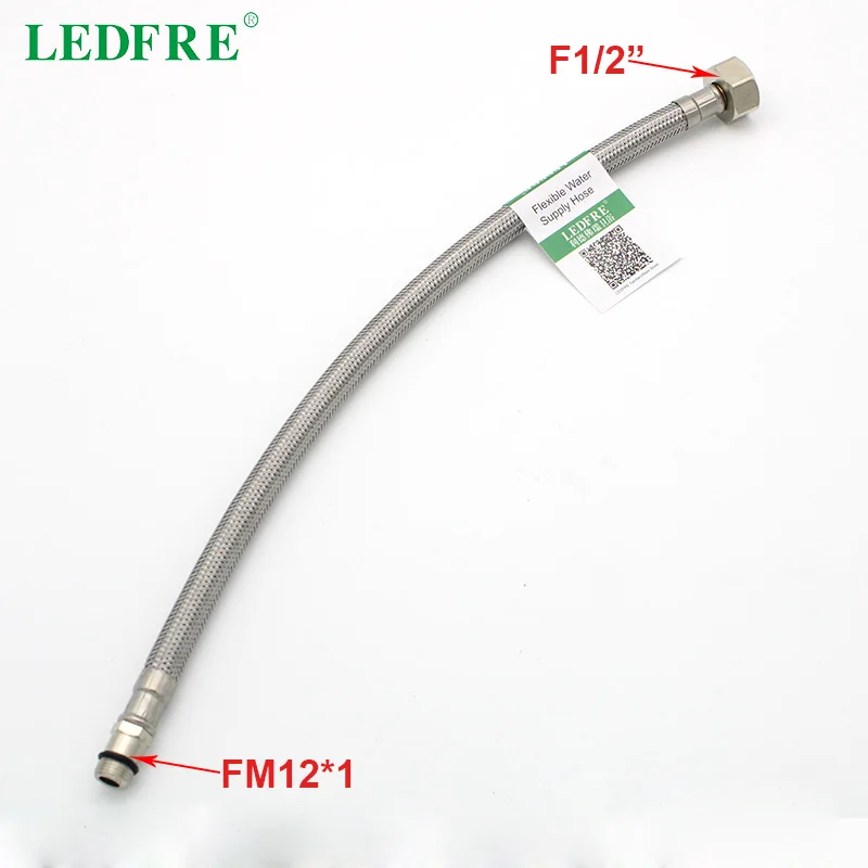 LEDFRE F1/2 * M12 1 &quotгибкий плетеный кухонный смеситель водопроводный шланг и оплетка из нержавеющей стали