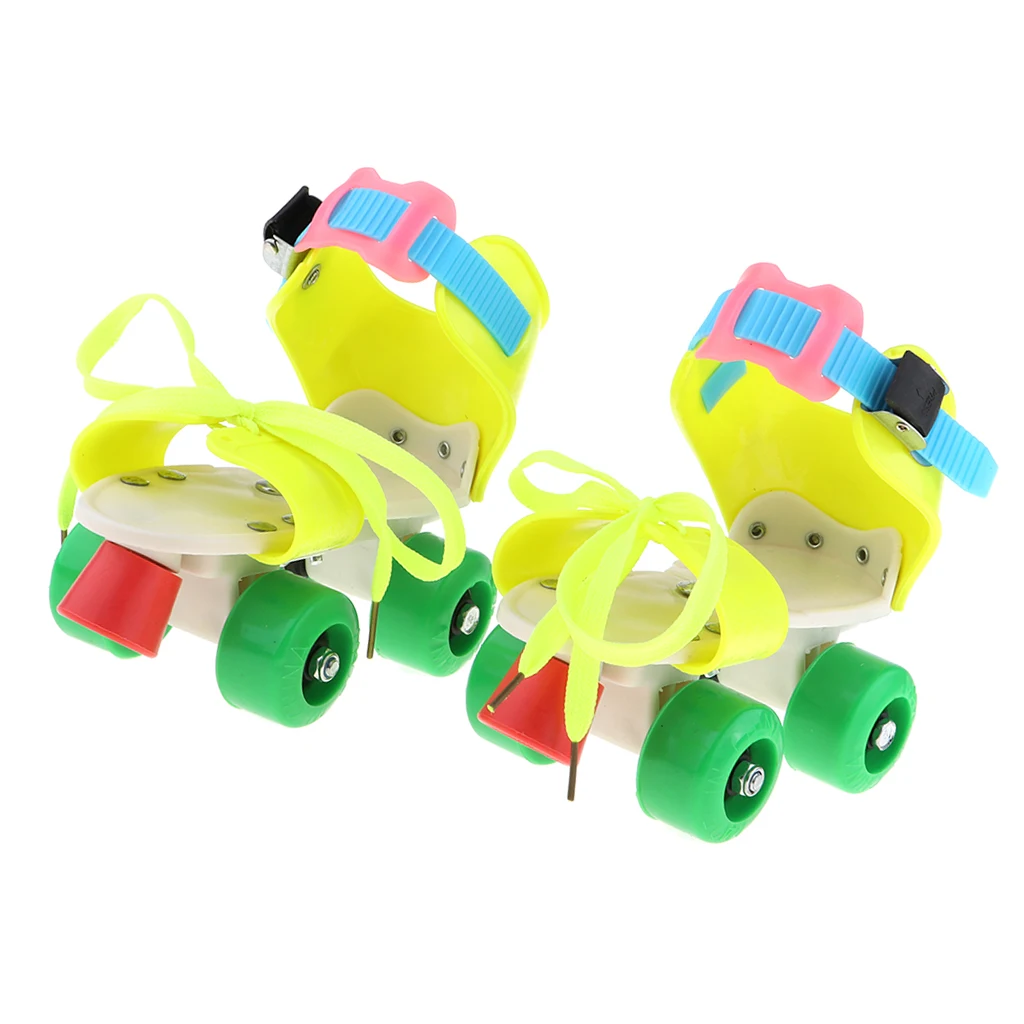 Kids Quad Roller Skates 4 Wheels Adjustable with Stopping Wheel