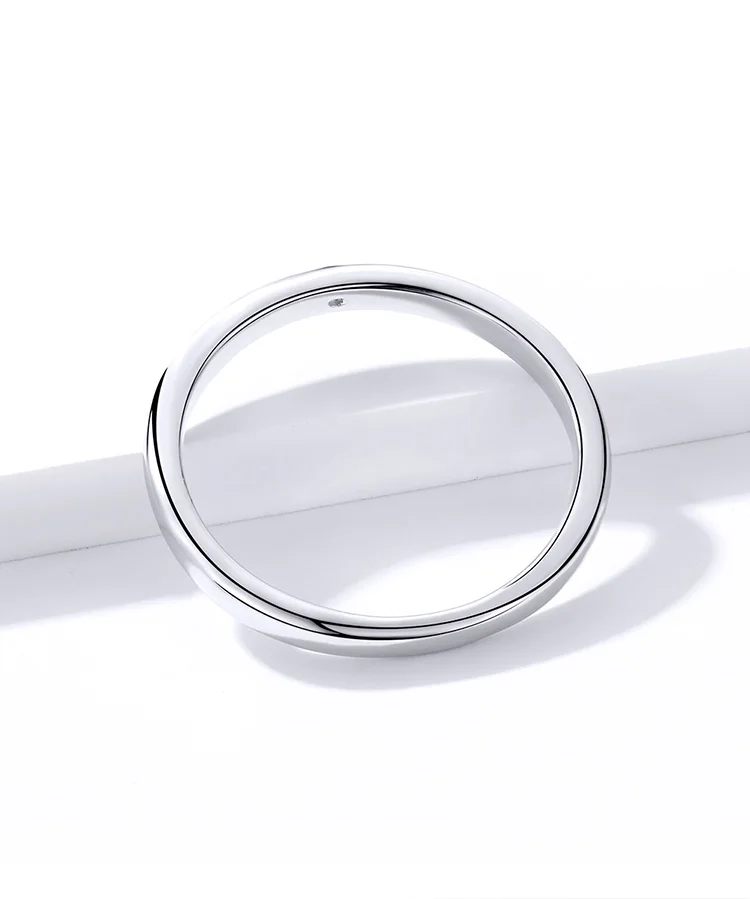 Bamoer, подлинные 925 пробы серебряные кольца на палец для женщин, обручальные массивные серебряные Роскошные ювелирные аксессуары BSR094