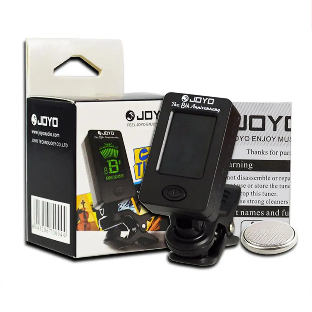 

Mini Rotatable Clip-on Guitar Tuner Universal Acoustic Guitar Tuner with LCD Display for Chromatic Ukulele Violin Bass Guitar