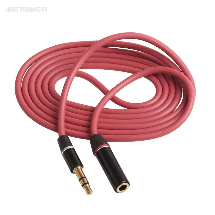100pcs 3 5mm Male to Female M F Stereo 1 2M Headphone Extension Cable Aux Cord 4 Pole Fashion Cable Audio Jack 3 5 Computers MP3