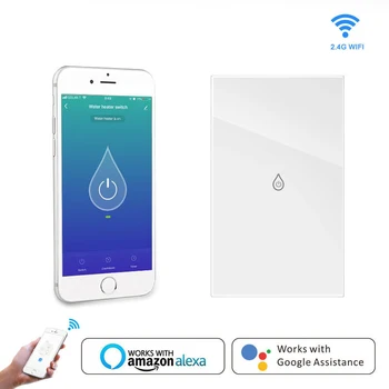 

WiFi Smart Boiler Switch Water Heater Voice APP Remote Control Touch Panel Timer Work with for Alexa Google Home