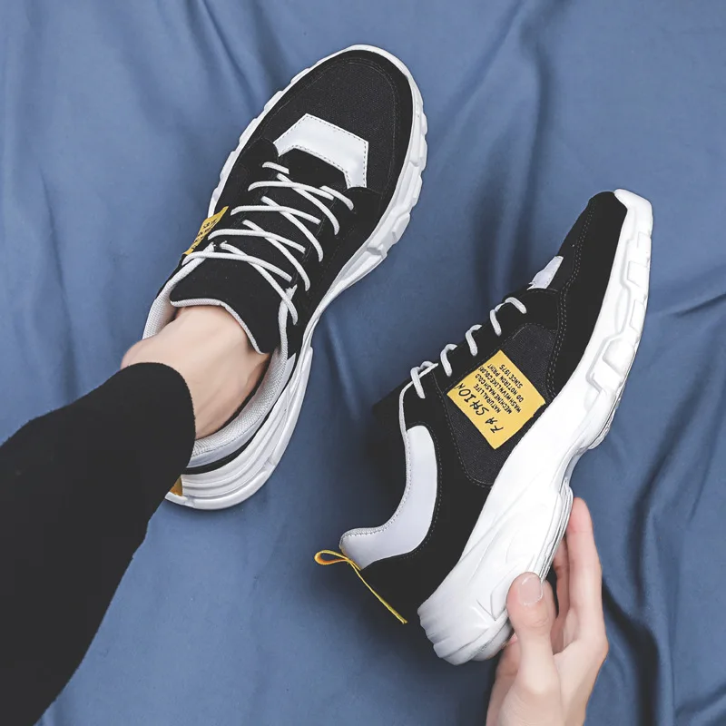 

2019 Spring New Style MEN'S SHOES Students Korean-style Trend Casual Sports Shoes Men Trendy Shoes Thick Bottomed Comfortable Ru