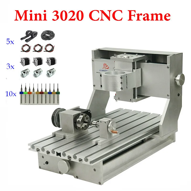 Фрезерный станок с ЧПУ, рама, Мини 3020, точный фрезерный станок, сделай сам, пенка для кровати, алюминиевая рейка с шариковым винтом
