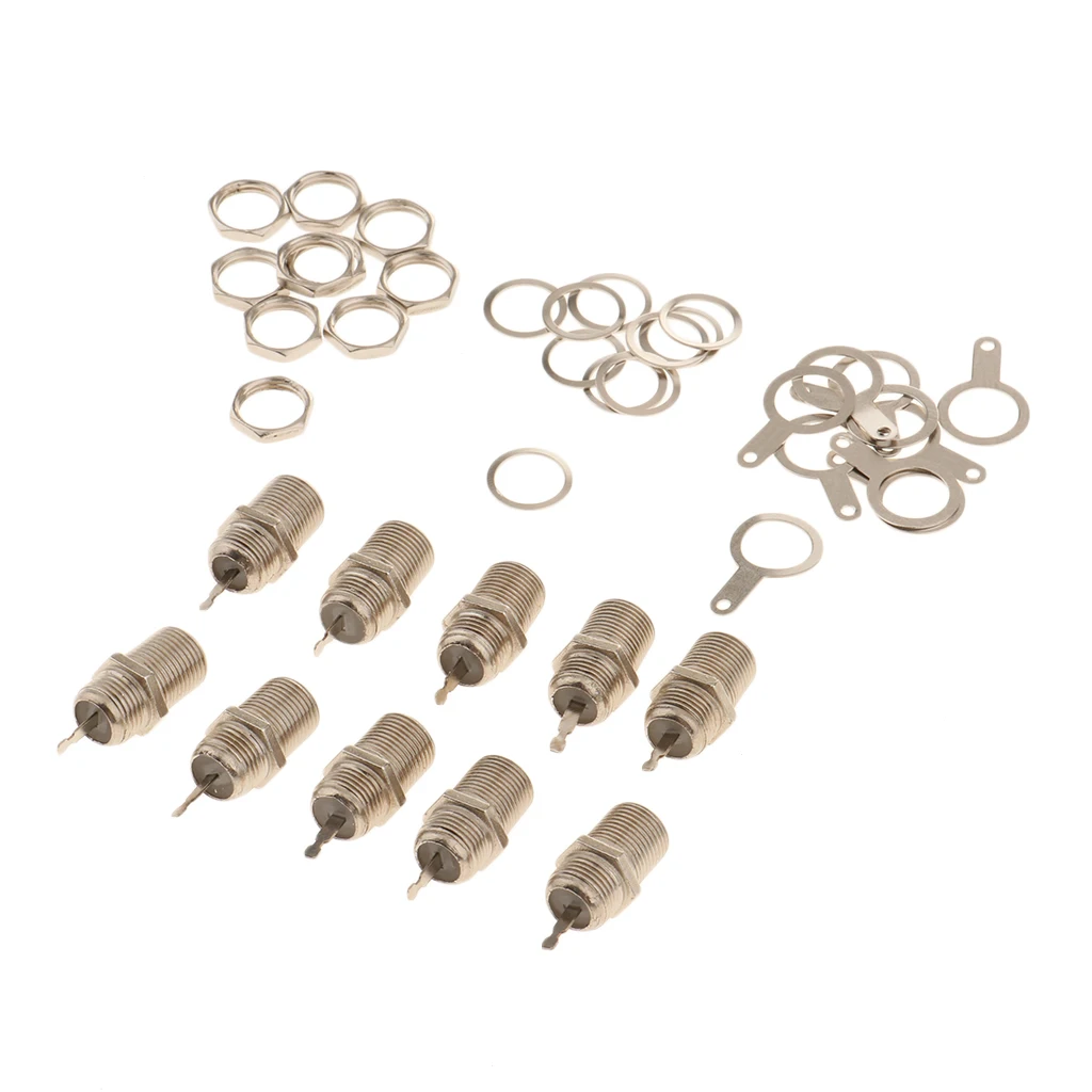 1Set F-Type Female RF Connector&Nut&Gasket Kits for Television Set-top-box