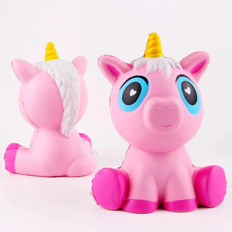 Мягкие медленно растущие мягкие игрушки милые Kawaii Jumbo большой розовый единорог мультфильм животных мягкие игрушки Jumbo - Цвет: Pink Unicorn