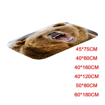 

Angry bear Waterproof Bathroom Non Slip Bath Mat Multiple size Home Decoration