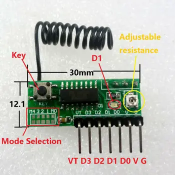 

433M PT2262/PT2262/PT2260 remote control & RF Wireless Delay Decoding module for toy car boat Remotely piloted
