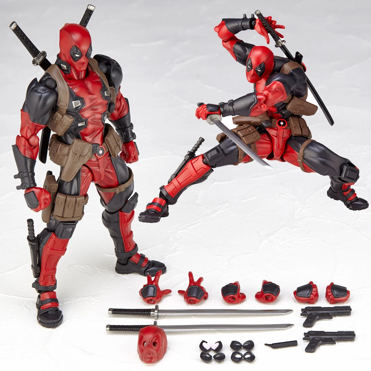 Marvel X-men Yamaguchi Deadpool Action Figure Statue Pvc Model Variant Movable Joint Super Heroes with Weapons Accessories Toy | Игрушки и