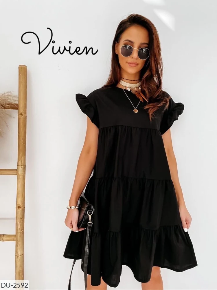 YUNZE 2020 Summer Dress Women Ruffles Short Sleeves A-line Multi-layer Ruffles Hem Cute Casual Dresses Mini Party Vestidos