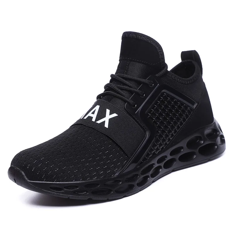 Мужская обувь для бега, профессиональная, уличная, дышащая, удобная, для фитнеса, амортизирующая, для тренировок, Спортивная, для спортзала, кроссовки - Цвет: Black2