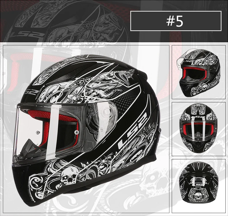 LS2 FF353 Полнолицевой мотоциклетный шлем со съемным лайнером, быстроходный мотоциклетный шлем, шлемы для мужчин и женщин, мотогонок, одобренные ECE шлемы