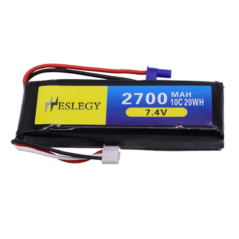 74V 2700mAh 2S lipo battery EC2 Plug For Hubson H501W H501S H501C RC Qaudcopter Drone Parts 74V high capacity RC toy Battery title=