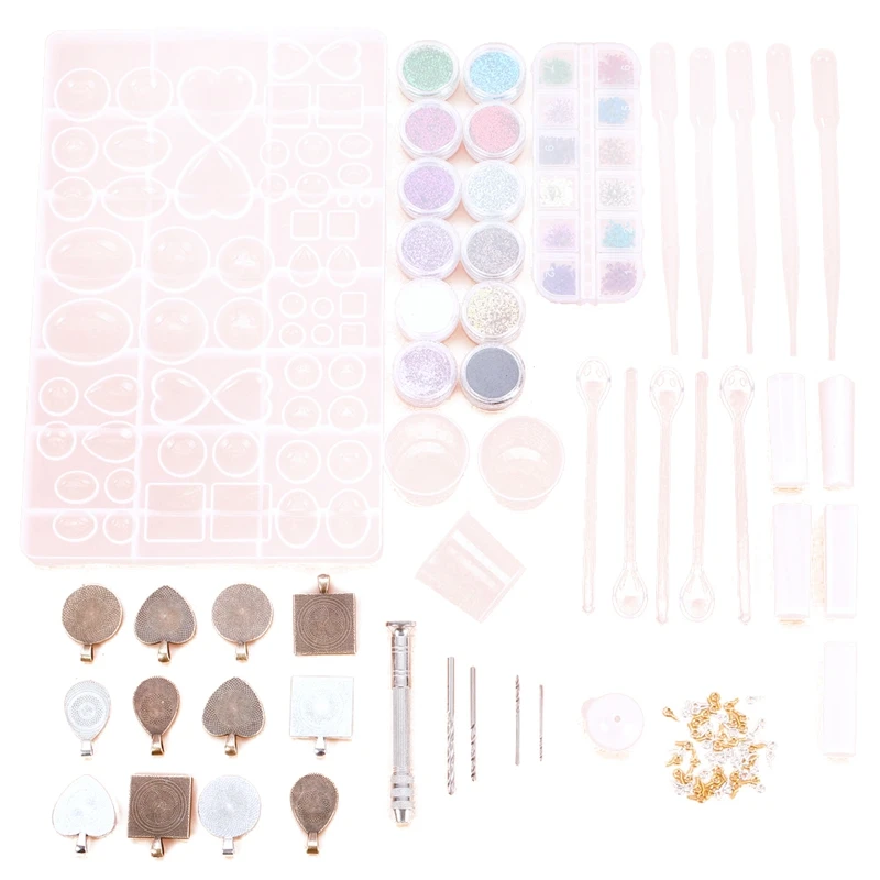 

DIY Craft Crystal Epoxy Resin Silicone Mold Handmade Casting Parts Molds Jewelry Making Tool Set