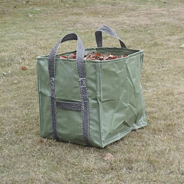 Tároló Levelek Kollekció Táska Zöld Pp 60*60*70 Cm Többcélú Nagy Kapacitás Tartós Összecsukható Kerti Szemetes Táskák - Image 3