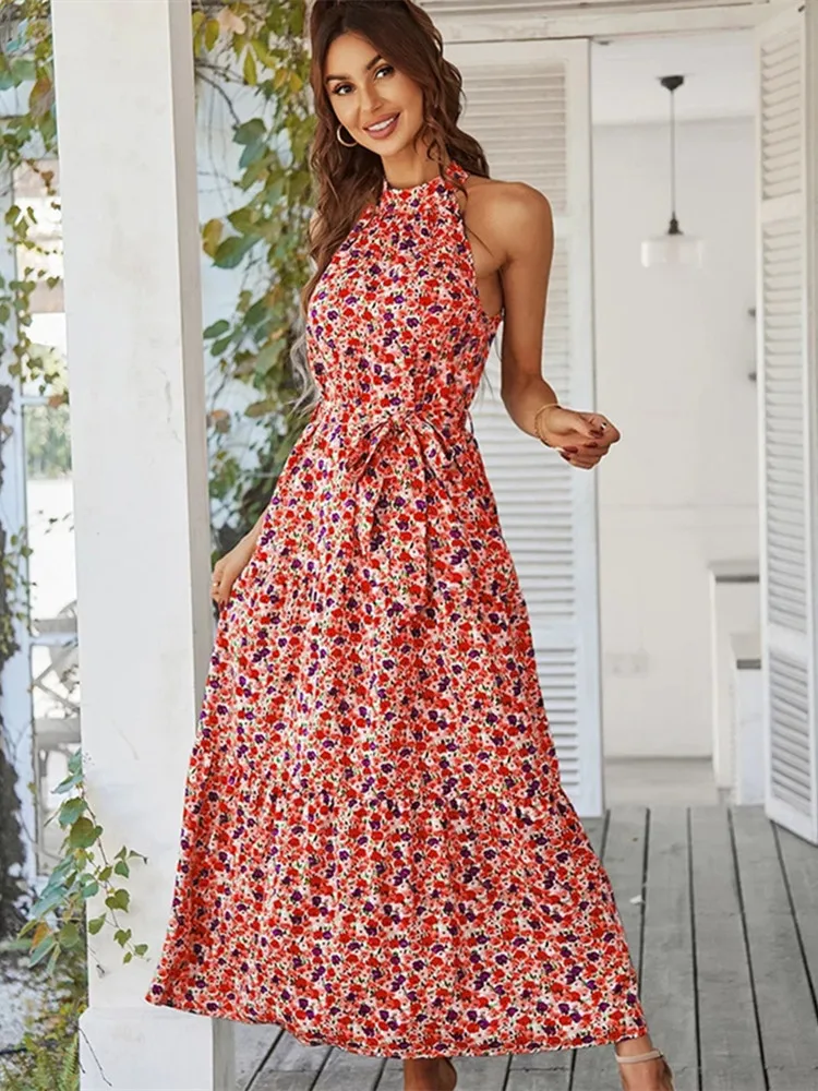 halter neck summer dress