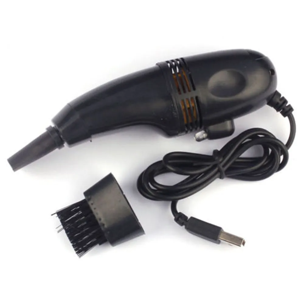 BK 1 шт. Клавиатура Очиститель мини USB компьютер пылесос ПК очиститель для ноутбука щетка для чистки пыли набор бытовой чистящий инструмент z1029 - Цвет: BK