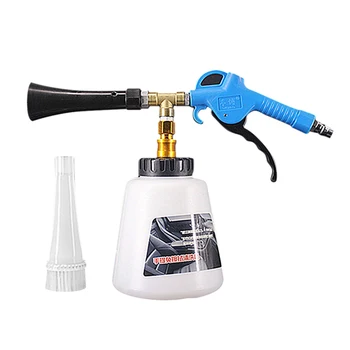 

Car Air Tornado Cleaning Washer Foam Gun With Brush High Pressure For Blowing Dust Auto Interior Exterior Deep Cleaning Tools