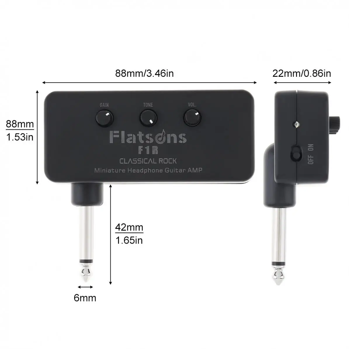 Durable Electric Guitar Amplifiers Miniature Headphone Guitar Amp Amplifier Built in Classical Rock Effect