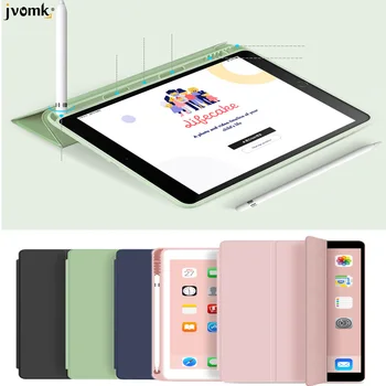 

For New iPad 10.2 inch 7th Gen 2019 Case With Pencil Holder , Slim Tri-fold PU Leather Smart Cover have wake up sleep