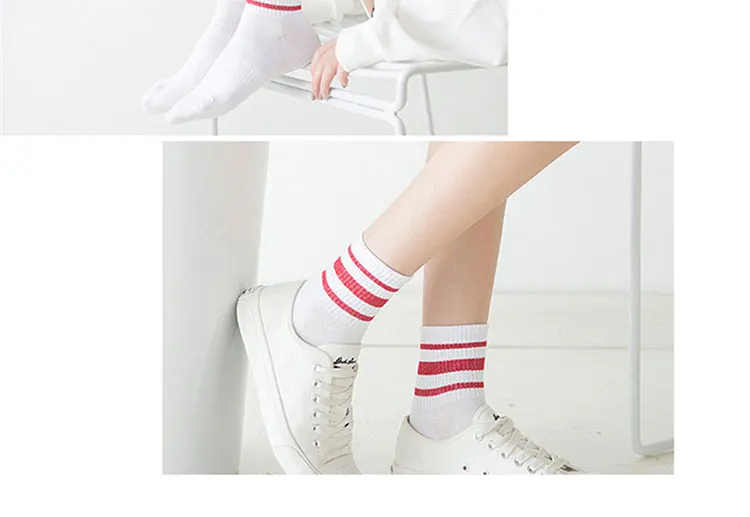 Забавные милые женские носки в японском стиле Харадзюку; носки в полоску для девочек; хлопковые свободные Цветные дизайнерские носки; цвет черный, желтый, белый