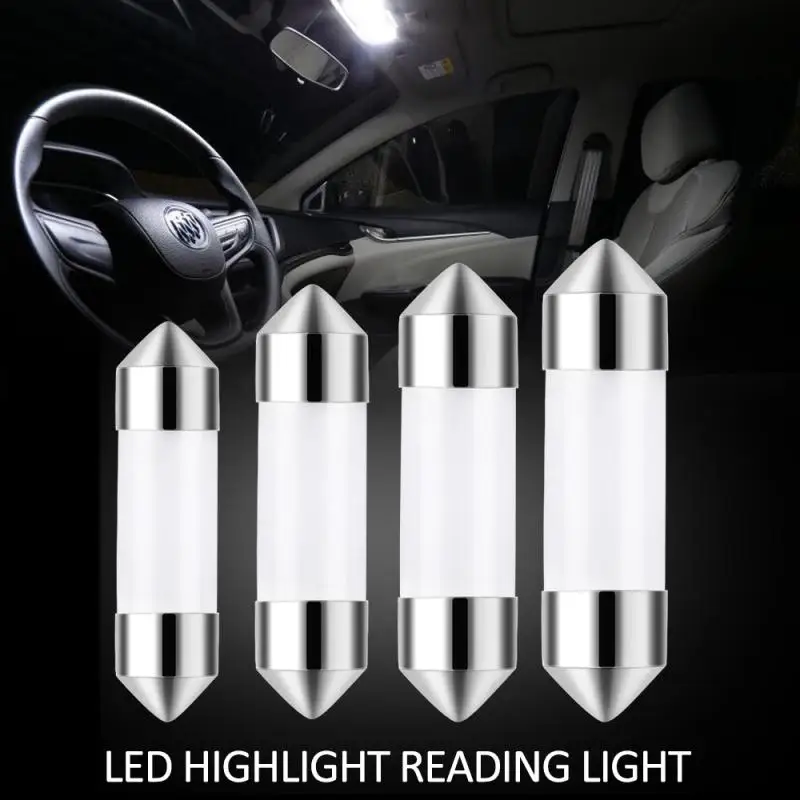 1pc Reading Light 12v Led Lamp Bulb 41/39/36/31mm Universal Car