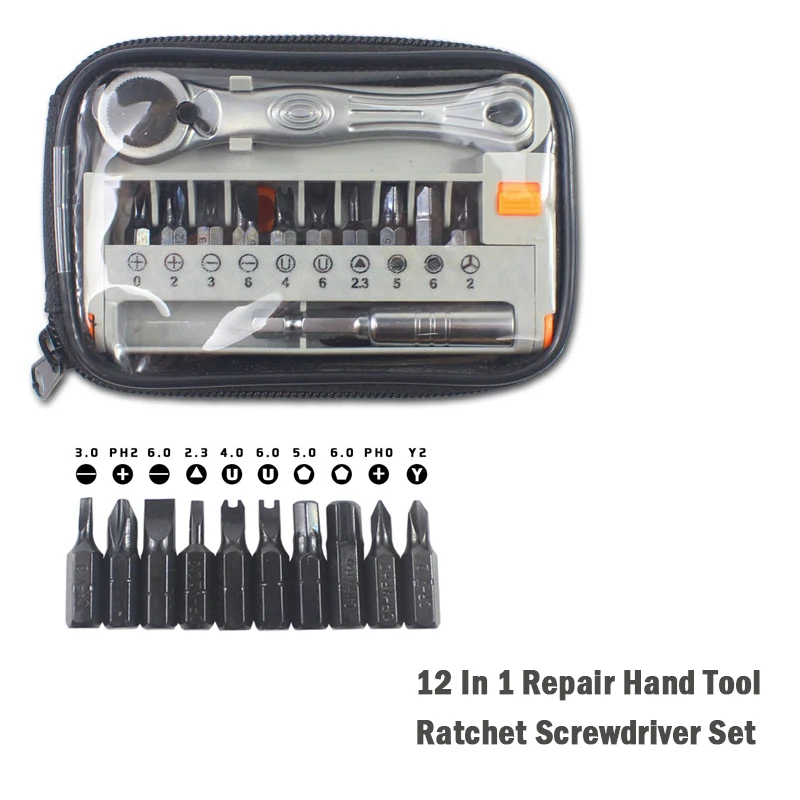 

Precision Screwdriver Set 12 In 1 Ratchet Driver Torx Screwdriver Multi Bits Sets Multitools DIY Household Repair Hand Tools