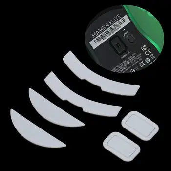 

2 Sets/pack Tiger Gaming Mouse Feet Mouse Skate For Razer MAMBA elite White Teflon Mouse Glides Curve Edge LX9A
