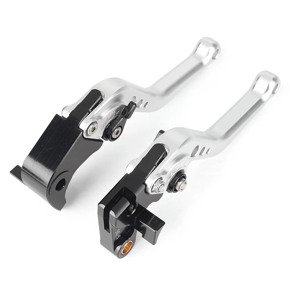CNC Racing короткие Регулируемые тормозные рычаги сцепления для Suzuki GSXR1000 K5 2005-2006& GSXR 600 750 2006-2010 K6 K8 алюминий - Цвет: Серебристый