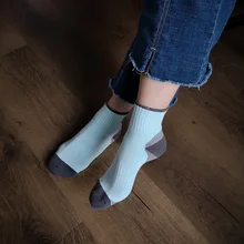 LIONZONE/1 пара, милые носки в стиле Харадзюку ярких цветов, повседневные женские короткие носки, модные однотонные простые носки для девочек