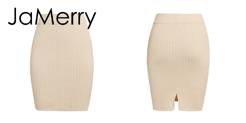 JaMerry/Винтажные женские юбки с эластичным поясом; сезон осень-зима; теплая трикотажная прямая юбка в рубчик; однотонная короткая мини-праздничная одежда юбка