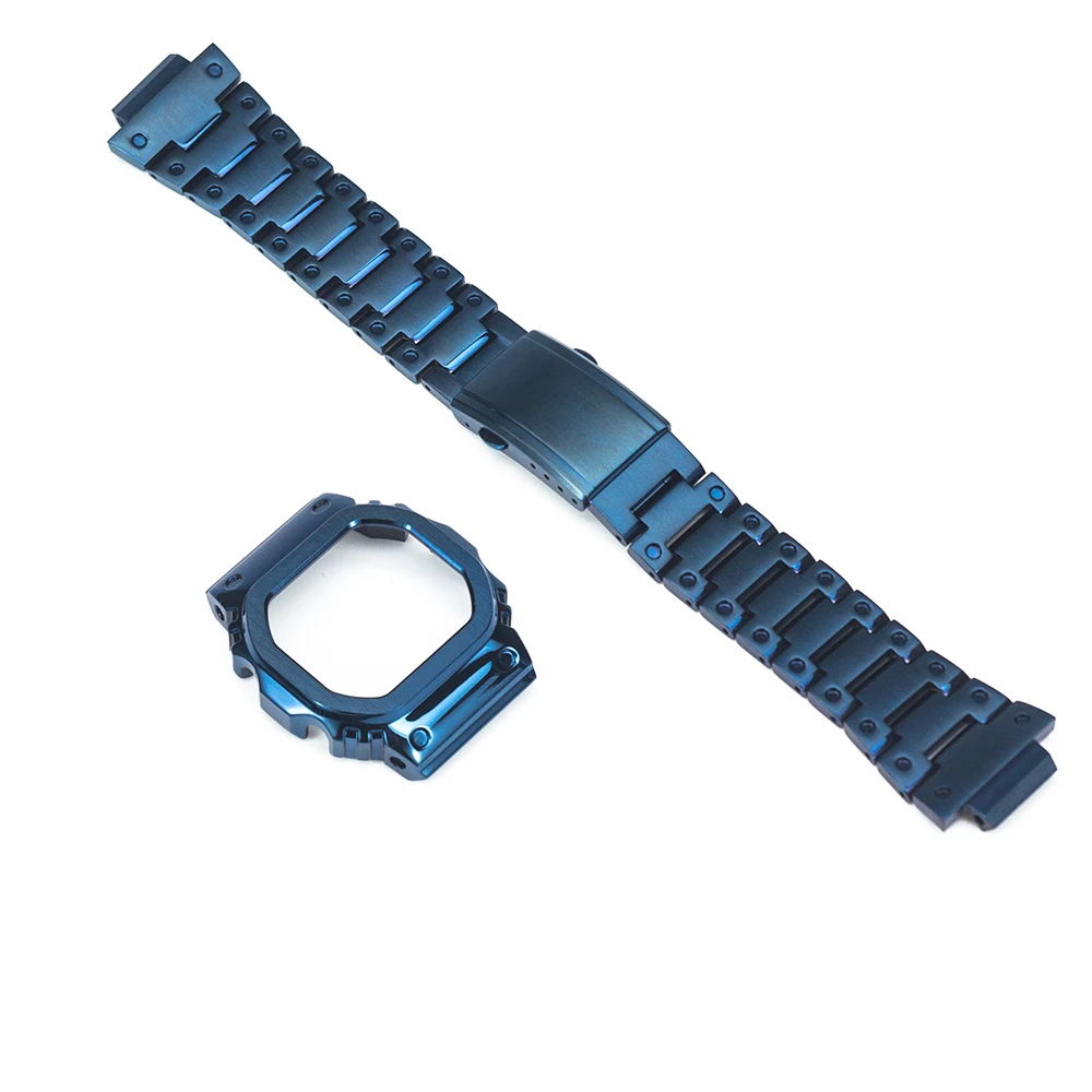 DW5600 5610 Watch Metal Set Watchband Watch Bezel Accessories 100%Stainless Steel Seven Colors