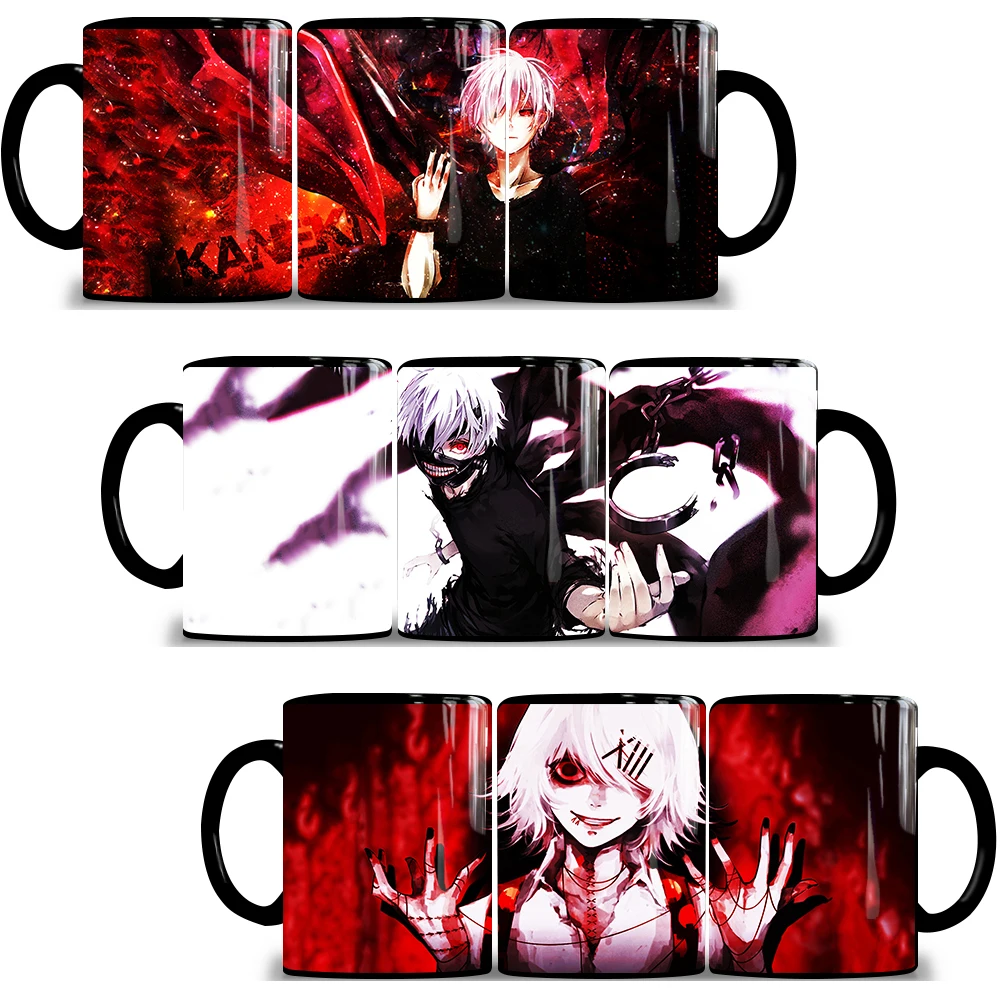 Новинка 350 мл волшебные кружки Tokyo Ghoul аниме Термочувствительная кофейная чашка с