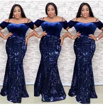 

Flannel sequins sexy evening dress mermaid evening dress long formal dress evening gown robe de soiree evening gown ROM80208