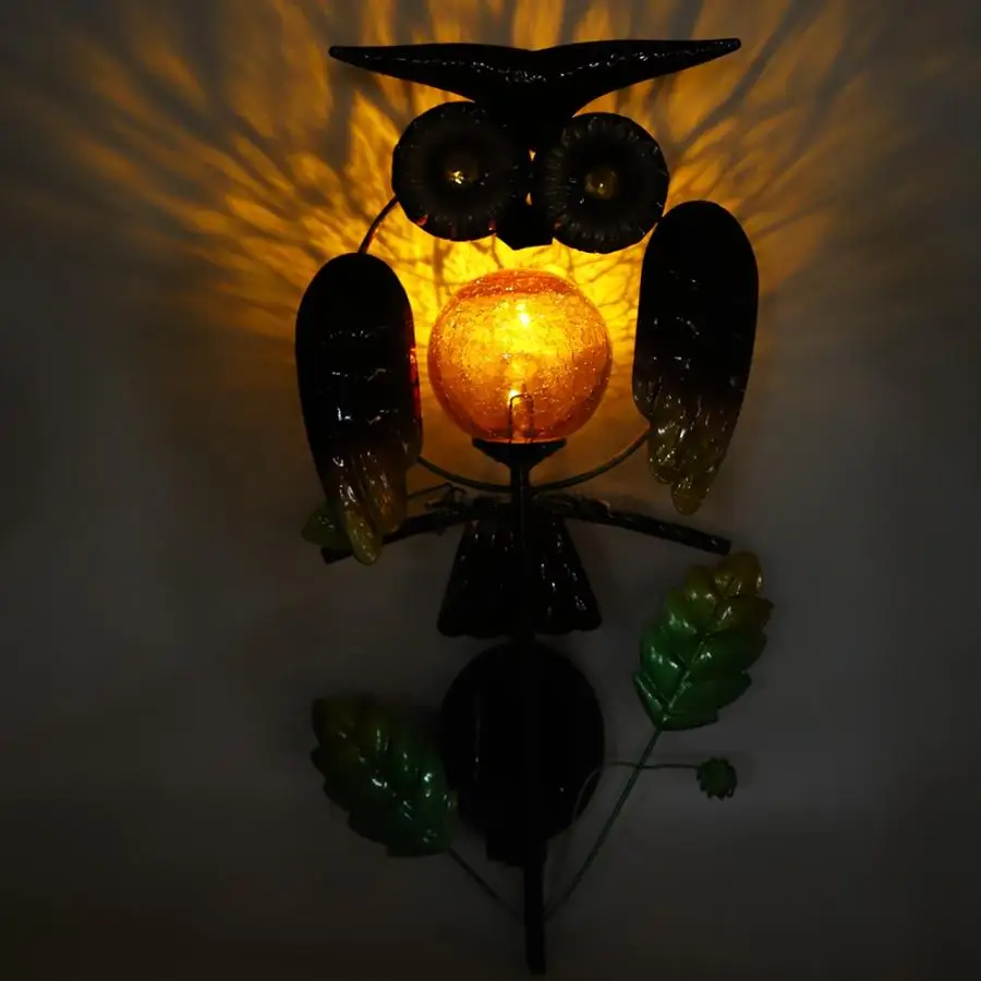 Solar Powered Decorative Owl-shaped Outdoor Stake Light Garden Lawn Patio Courtyard Extendable