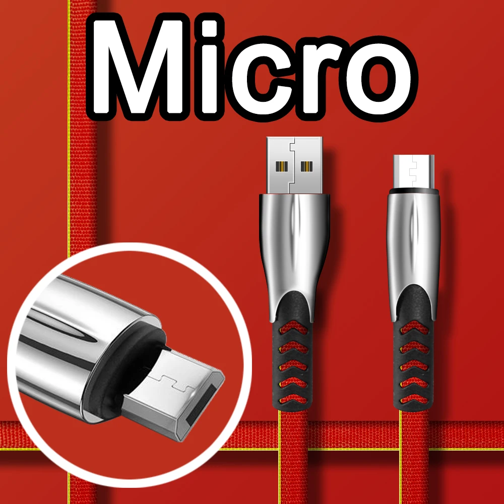 Micro USB кабель C типа Micro провод Быстрая зарядка для samsung USB-C type-C USBC 3 М адаптер USB кабель type C USB шнур Micro - Цвет: AZ-ZT-HS