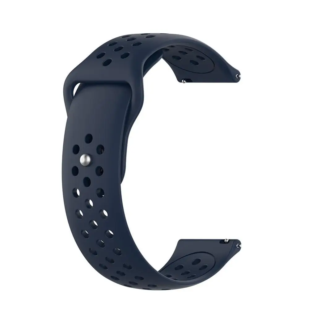 Midnight blue Браслет для Amazfit Bip ремешок силиконовый браслет для Huami Amazfit GTS GTR 42 мм ремешок на запястье ремень 20 мм аксессуары для часов - Цвет: Midnight blue