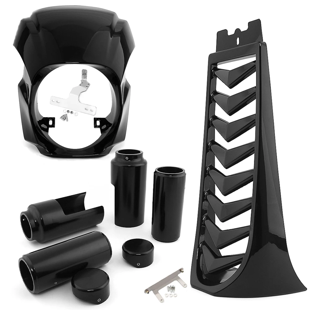Motorcycle Fork Tube Cover Motor Chin Spoiler Motorbike Headlight Fairing Cover For Harley