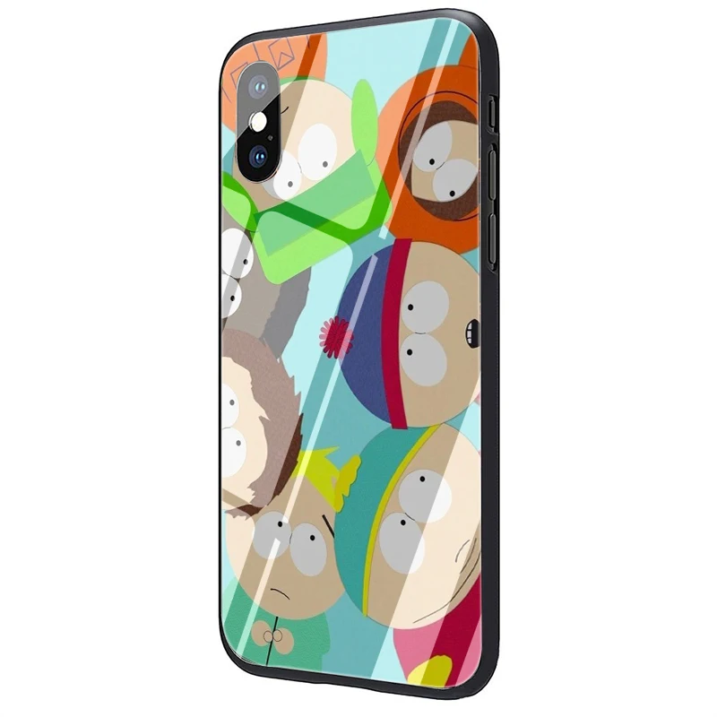 G1 EWAU аниме Southpark чехол из закаленного стекла для телефона для iphone 5 5s SE 6 6s 7 8 plus X XR XS 11 Pro Max - Цвет: G1