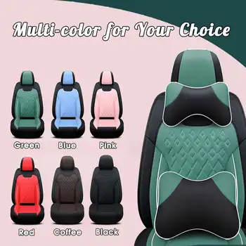 

Luxury Car Seat Covers Full Set Pu Leather Auto Chair Cover Cushion Universal Automobiles Seat Cover Car Interior Accessories