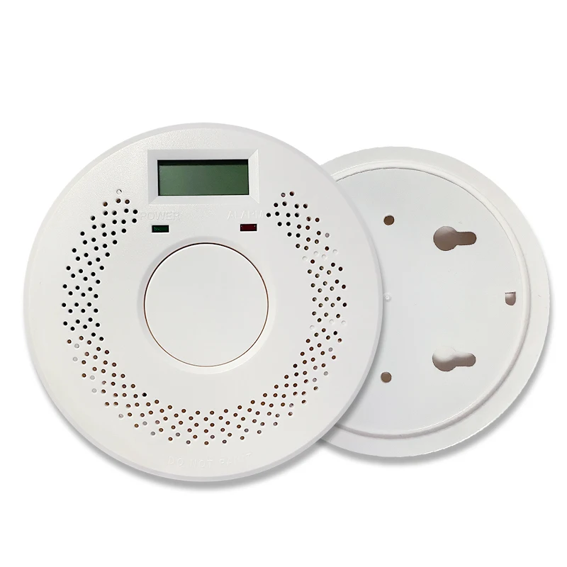

Combination smoke and carbon monoxide detector with display battery operated smoke co alarm detector