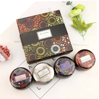 

Aromatherapy Candle Romantic Gift Box Set 4 PCs Canned Candle Cup For Couple Candlelight Dinner Dating #