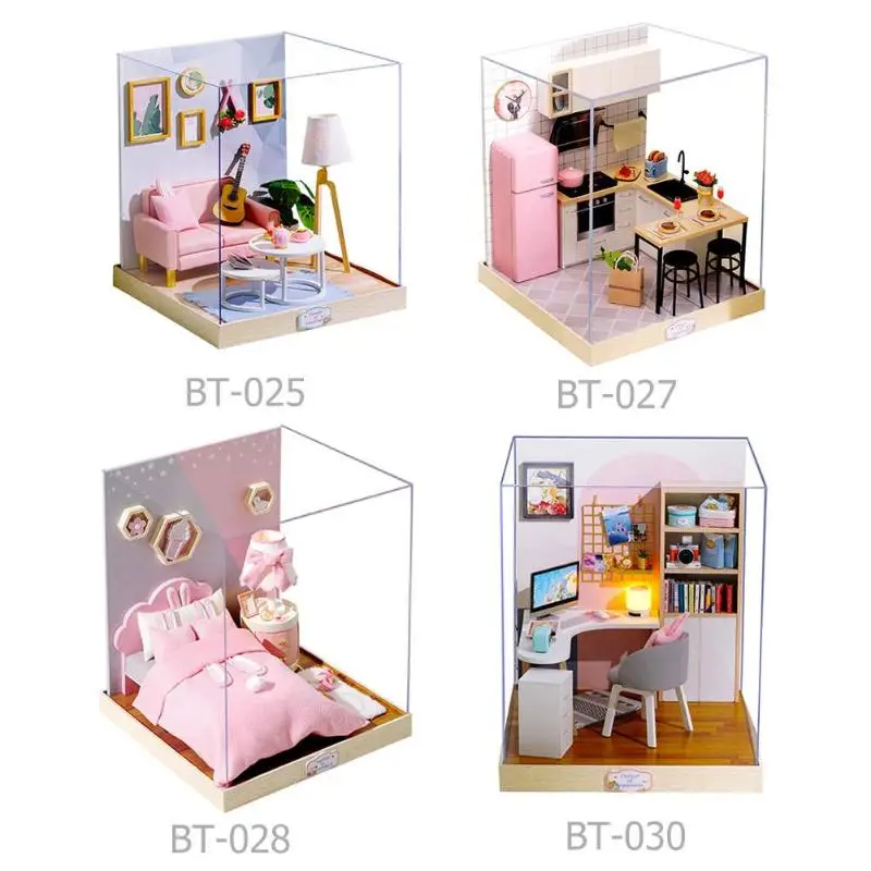 1set DIY Dollhouse Children Toys Miniature Model Parent-Child Interaction Fashionable for Children Gifts Decompression Toys