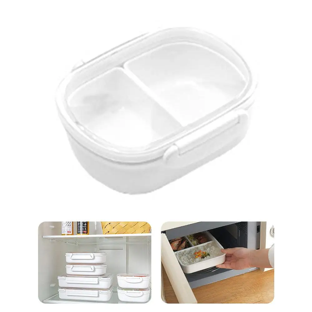 Разделенная коробка для обеда для сохранения свежести, контейнер для хранения продуктов, кухонные крышки, герметичный холодильник, контейнер для приготовления пищи - Цвет: 350ml