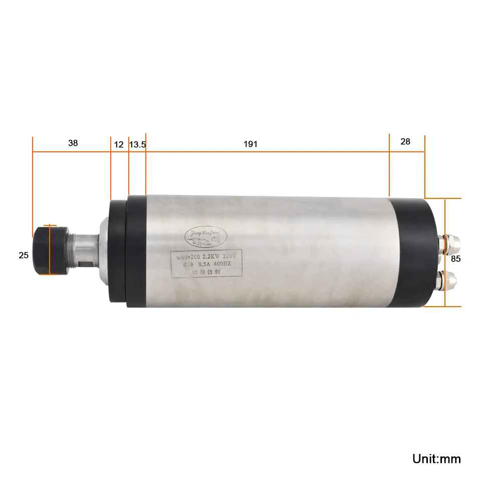 Daedalus CNC 80 мм/85 мм мотор шпинделя 110 В/220 В/380 В шпиндель 2,2 кВт двигатель с водяным охлаждением ER20 Фрезерный резак гравировальный инструмент