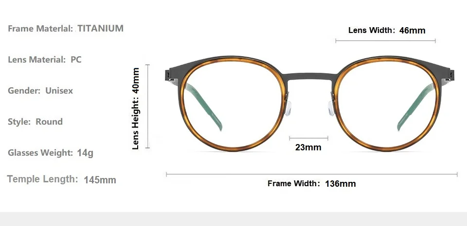 ELECCION Titanium Glasses Frame Men Optical Myopia Prescription Eyeglasses Women Ultralight Round Eyeglasses Korea Denmark 28605