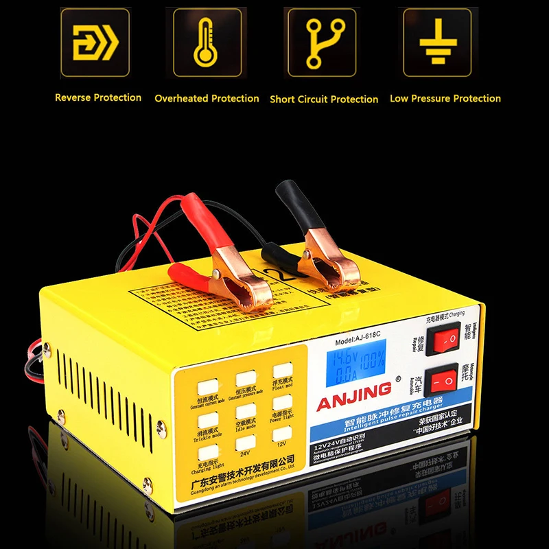 12 V/24 V 200AH электрический автомобиль сухой и влажной Батарея Зарядное устройство для ремонта интеллигентая(ый) Пульс Фирменная Новинка и высокое качество
