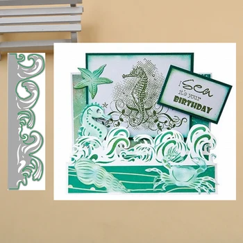 

Lucky Goddess Craft Metal cutting dies Wave border Scrapbook paper craft knife mould blade punch stencils dies 2020