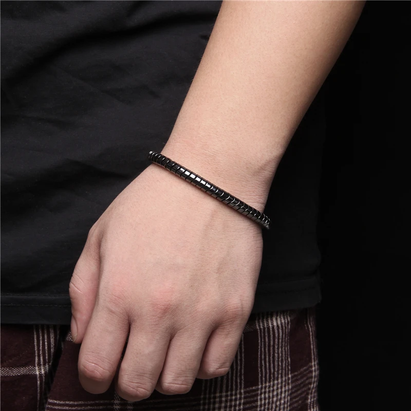 Magnetic hematite bracelet